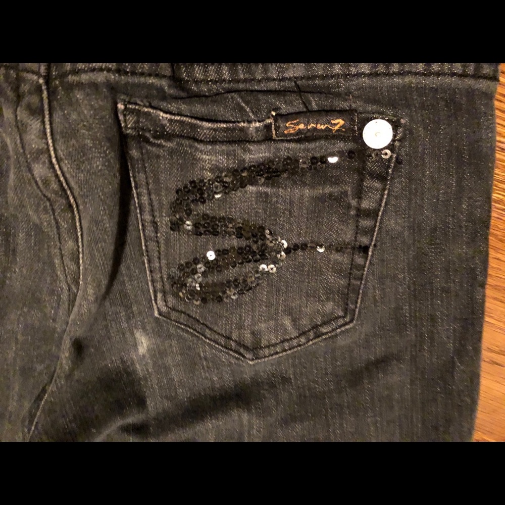 Seven Womens Jeans, Black Skinny Size 25 - Picture 4 of 7